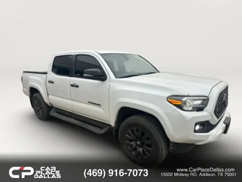 White 2023 Toyota Tacoma Double Cab Limited Pickup 4D 5 ft for sale in Addison, TX