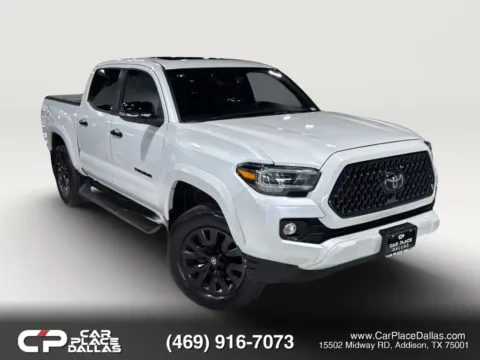 White 2023 Toyota Tacoma Double Cab Limited Pickup 4D 5 ft for sale in Addison, TX