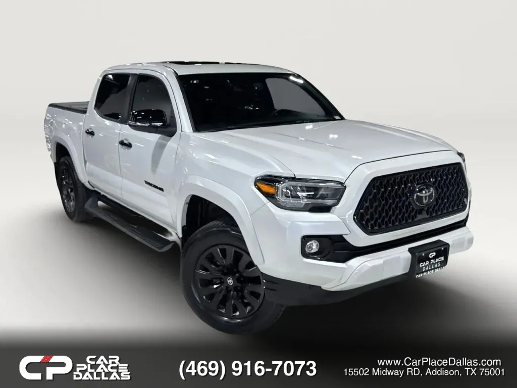 White 2023 Toyota Tacoma Double Cab Limited Pickup 4D 5 ft for sale in Addison, TX