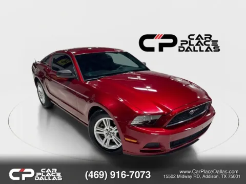 Red 2014 Ford Mustang V6 Coupe 2D for sale in Addison, TX
