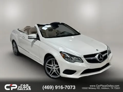 White 2014 Mercedes-Benz E-Class E 350 Cabriolet 2D for sale in Addison, TX