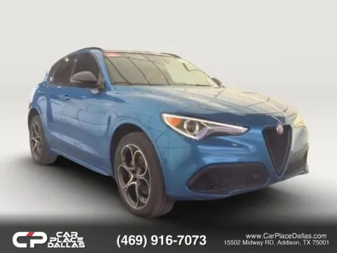 Blue 2023 Alfa Romeo Stelvio Veloce Sport Utility 4D for sale in Addison, TX