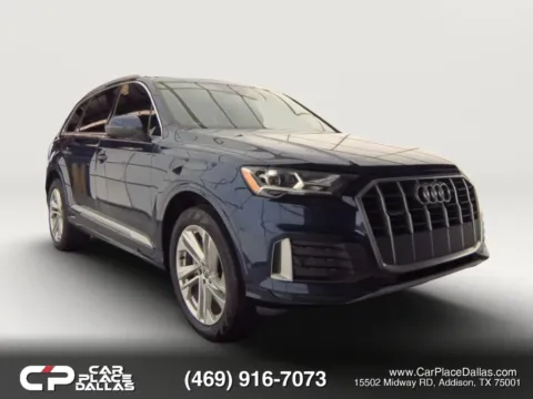 Blue 2020 Audi Q7 45 TFSI Premium Plus Sport Utility 4D for sale in Addison, TX