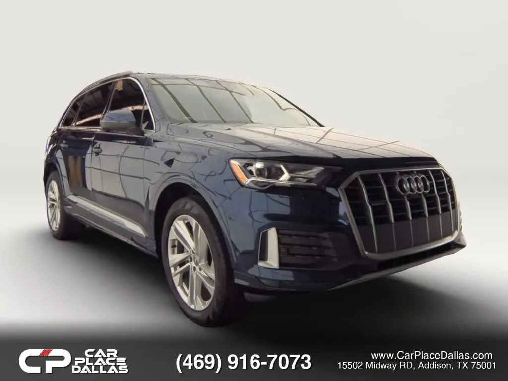 Blue 2020 Audi Q7 45 TFSI Premium Plus Sport Utility 4D for sale in Addison, TX