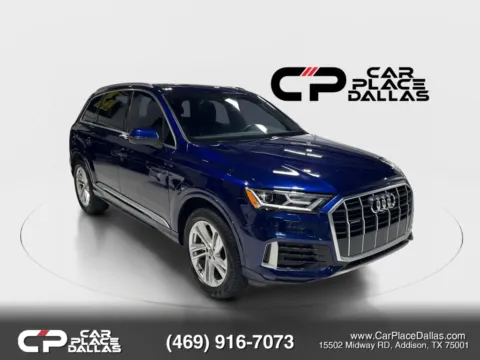 Photos of 2020 Audi Q7 Premium Plus 45 TFSI quattro,3RD ROW,NAV,CAM,PANO,BLUE EXT,9 SVC RECORDS for sale in Addison, TX at Car Place Dallas