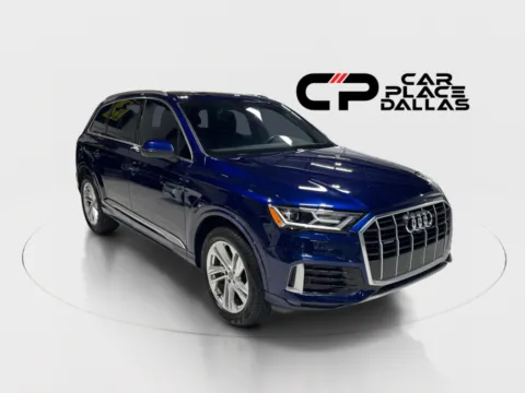 Photos of 2020 Audi Q7 Premium Plus 45 TFSI quattro,3RD ROW,NAV,CAM,PANO,BLUE EXT,9 SVC RECORDS for sale in Addison, TX at Car Place Dallas