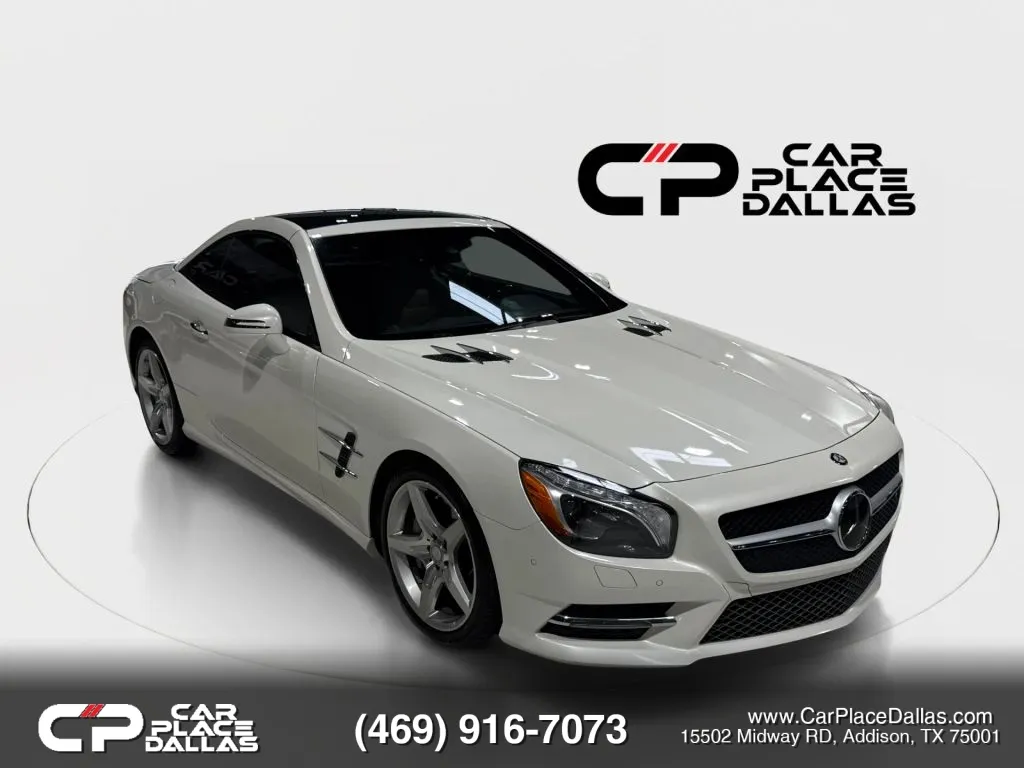 White 2015 Mercedes-Benz SL-Class SL 400 Roadster 2D for sale in Addison, TX