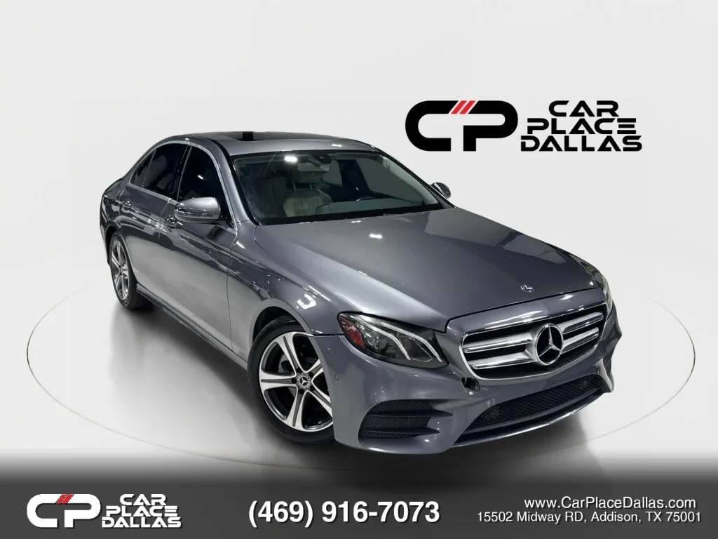 Gray 2018 Mercedes-Benz E-Class E 300 Sedan 4D for sale in Addison, TX