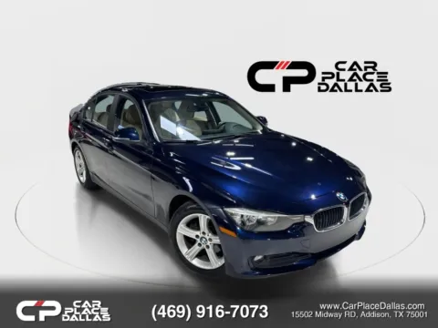 Black 2014 BMW 3 Series 320i NAV,MOONROOF,BLUETOOTH,PWR STS,DUAL CLIMATE,PUSH START,RAIN SENSING,17IN WHLS,RWD for sale in Addison, TX