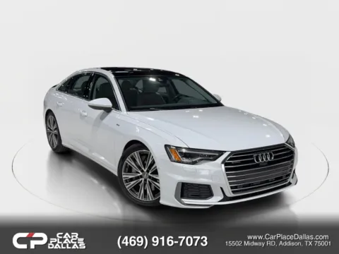 White 2019 Audi A6 55 TFSI Premium Plus Sedan 4D for sale in Addison, TX