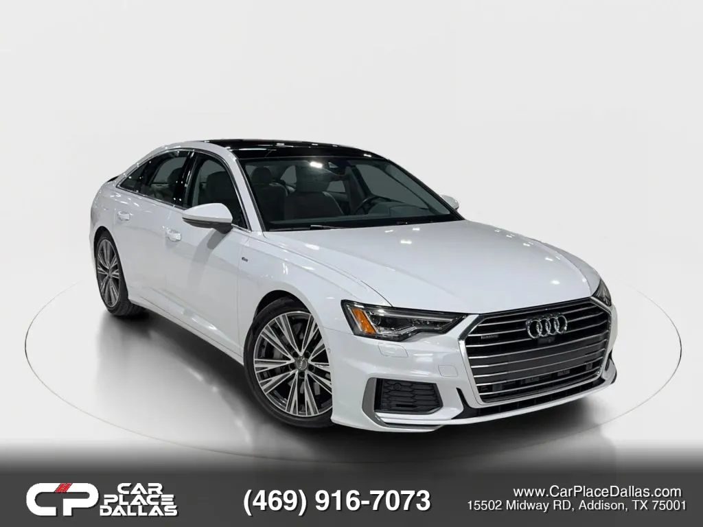 White 2019 Audi A6 55 TFSI Premium Plus Sedan 4D for sale in Addison, TX