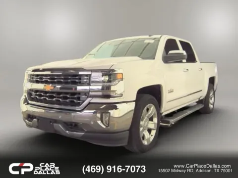 White 2016 Chevrolet Silverado 1500 Crew Cab LTZ Pickup 4D 5 3/4 ft for sale in Addison, TX