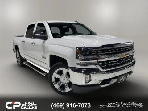 White 2016 Chevrolet Silverado 1500 Crew Cab LTZ Pickup 4D 5 3/4 ft for sale in Addison, TX