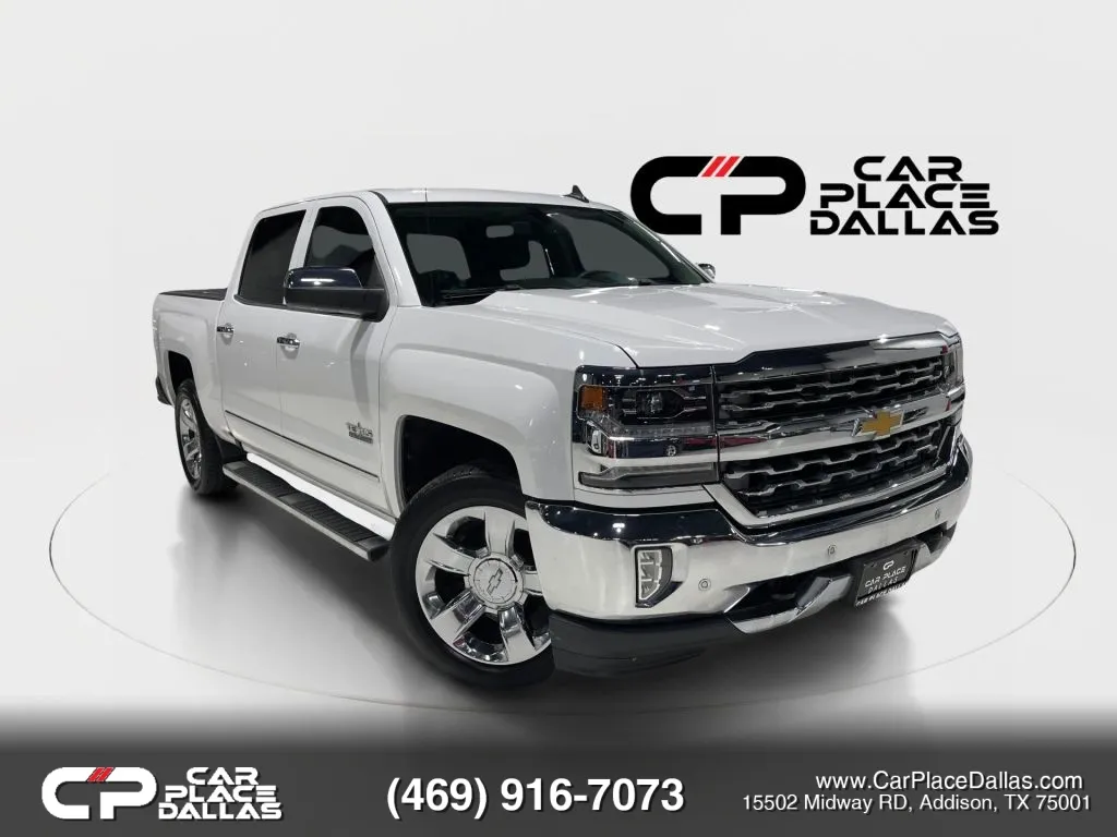White 2016 Chevrolet Silverado 1500 Crew Cab LTZ Pickup 4D 5 3/4 ft for sale in Addison, TX