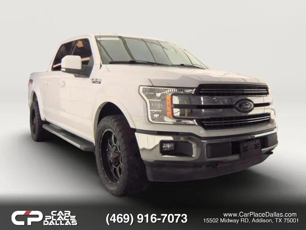White 2019 Ford F-150 SuperCrew Cab Lariat Pickup 4D 5 1/2 ft for sale in Addison, TX