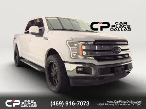 White 2019 Ford F-150 SuperCrew Cab Lariat Pickup 4D 5 1/2 ft for sale in Addison, TX