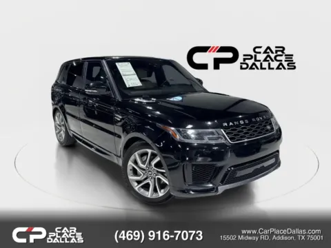 Black 2019 Land Rover Range Rover Sport HSE MHEV,NAV,CARPLAY,ANDROID AUTO,MERIDIAN,PANO,360 CAM,HTD STS,ACC,BLIND SPOT,AIR SUSP,4WD for sale in Addison, TX