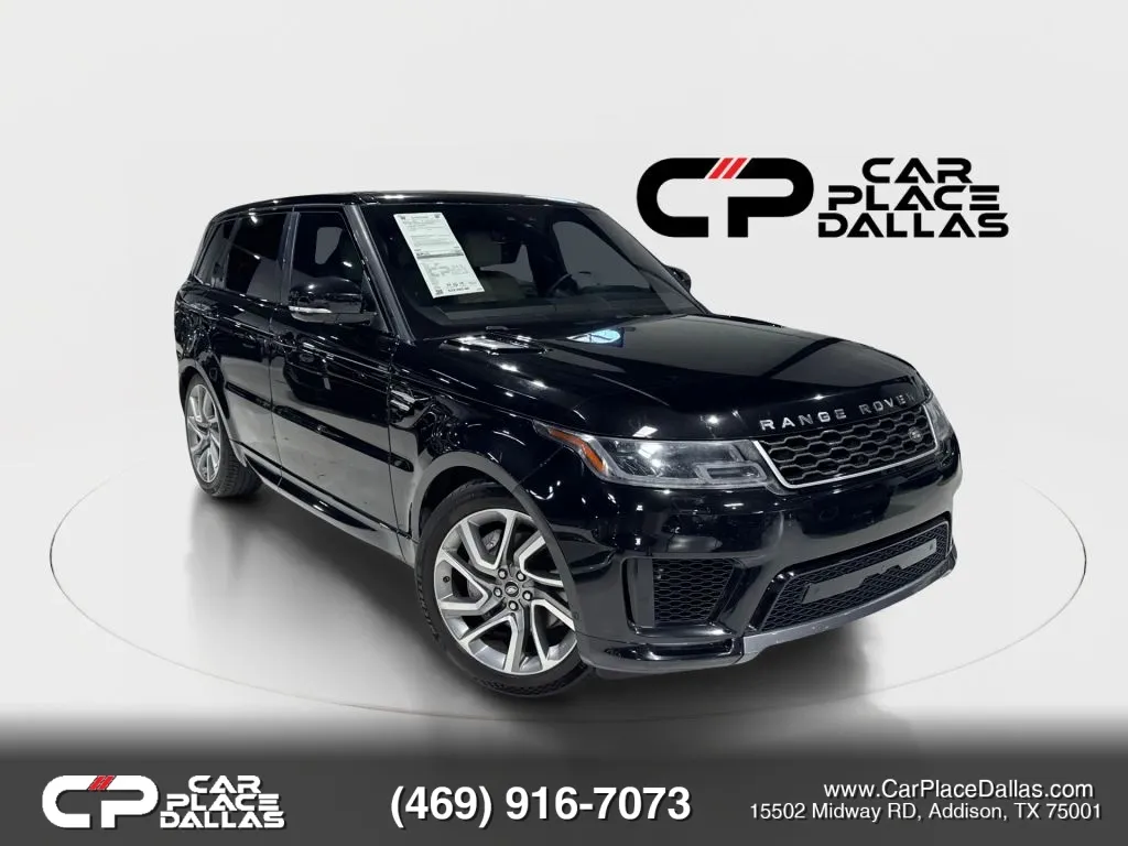 Black 2019 Land Rover Range Rover Sport HSE MHEV,NAV,CARPLAY,ANDROID AUTO,MERIDIAN,PANO,360 CAM,HTD STS,ACC,BLIND SPOT,AIR SUSP,4WD for sale in Addison, TX