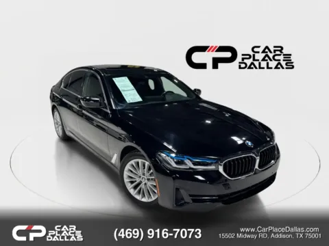 Black 2021 BMW 5 Series 530i Sedan 4D for sale in Addison, TX