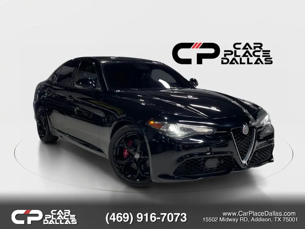 Black 2019 Alfa Romeo Giulia Ti Sport Sedan 4D for sale in Addison, TX