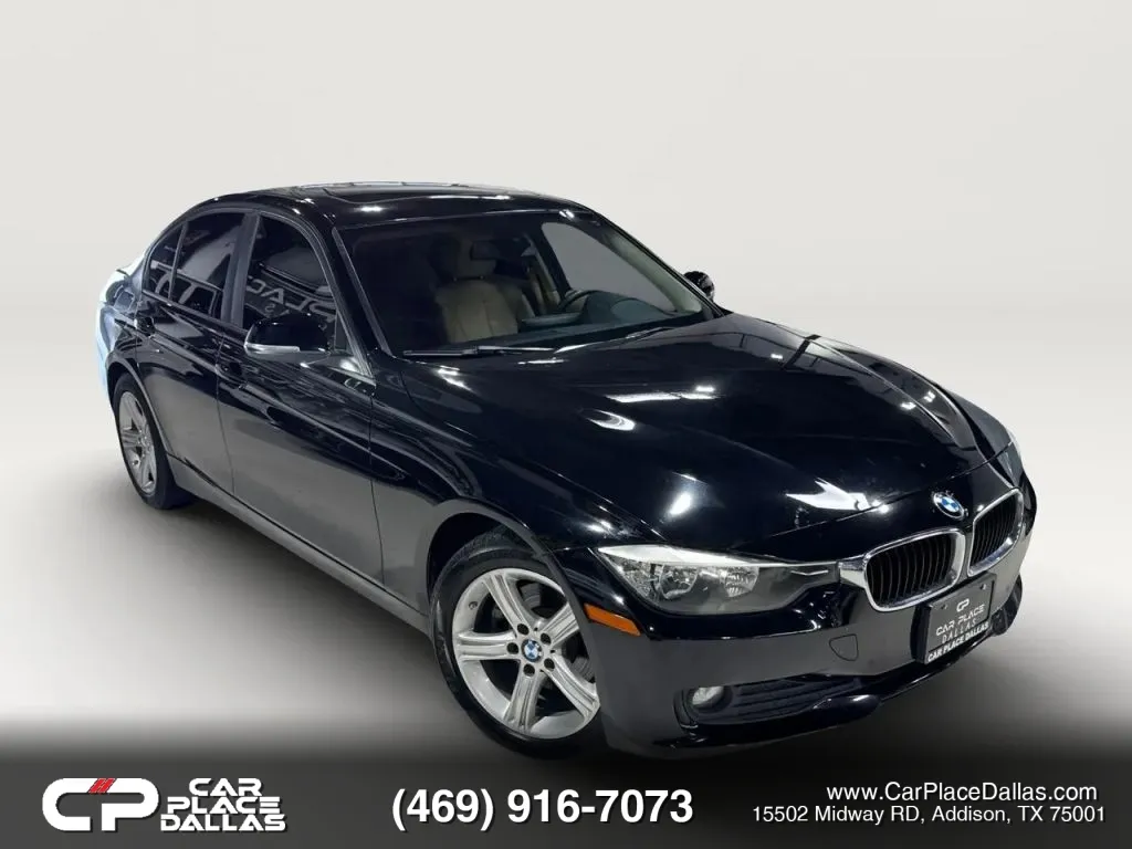 Black 2014 BMW 3 Series 320i xDrive NAV,CAM,PDC,MOONROOF,HTD STS,xDRIVE,BLUETOOTH,HIFI AUDIO,SENSATEC,17IN WHLS for sale in Addison, TX