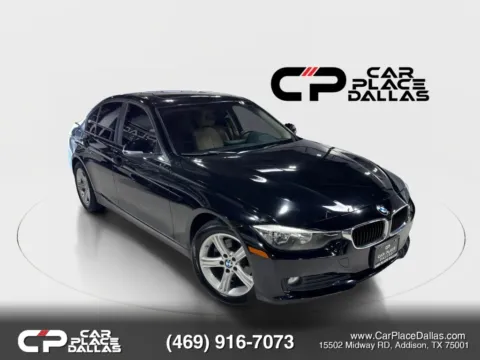 Black 2014 BMW 3 Series 320i xDrive NAV,CAM,PDC,MOONROOF,HTD STS,xDRIVE,BLUETOOTH,HIFI AUDIO,SENSATEC,17IN WHLS for sale in Addison, TX