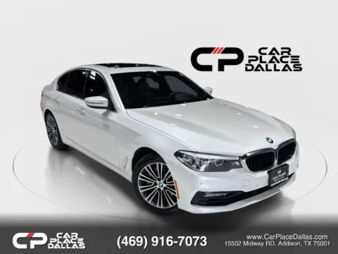 White 2018 BMW 5 Series 530i Sedan 4D for sale in Addison, TX