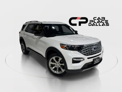 White 2020 Ford Explorer Platinum Sport Utility 4D for sale in Addison, TX