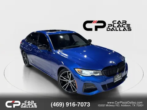 Blue 2021 BMW 3 Series 330i Sedan 4D for sale in Addison, TX