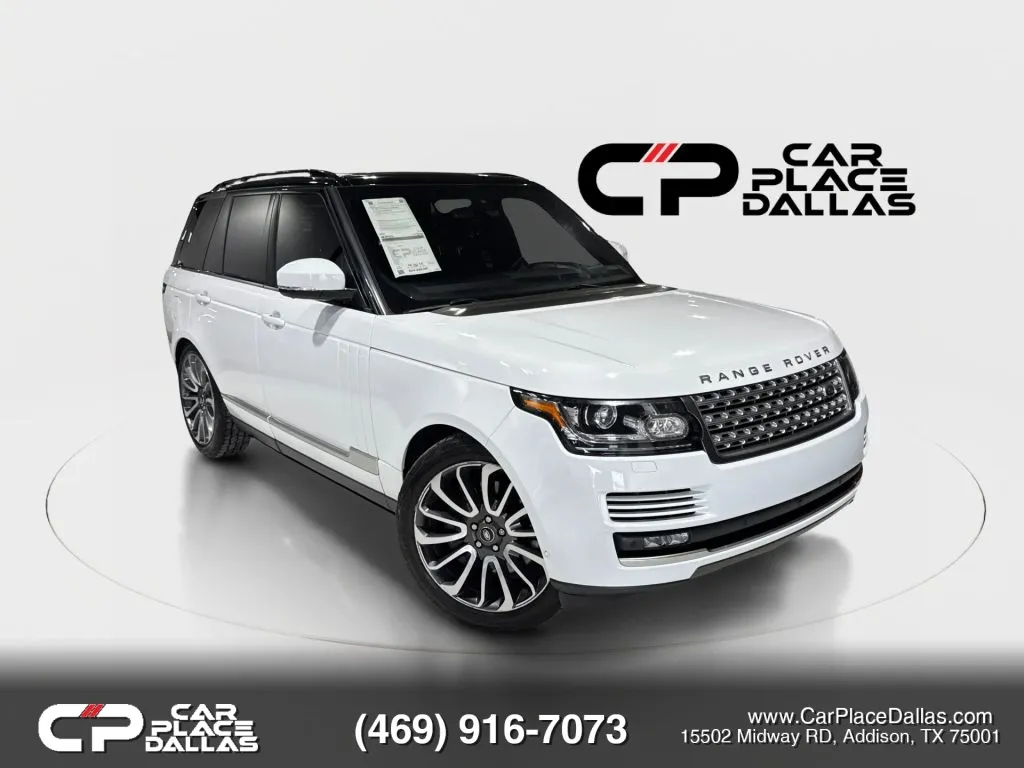 White 2016 Land Rover Range Rover Supercharged V8,NAV,HUD,360 CAM,ACC,MERIDIAN,4-ZONE CLIMATE,MASSAGE STS,22'S,PANO,4WD for sale in Addison, TX