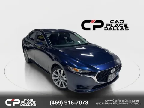 Blue 2022 MAZDA MAZDA3 Select LEATHERETTE,18'S,CAM,BLIND SPOT,LANE ASSIST,ACC,BT,FWD for sale in Addison, TX