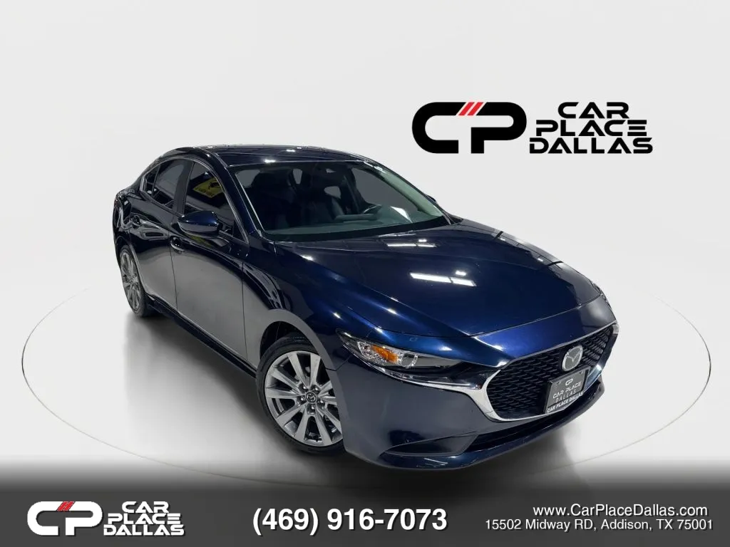Blue 2022 MAZDA MAZDA3 Select LEATHERETTE,18'S,CAM,BLIND SPOT,LANE ASSIST,ACC,BT,FWD for sale in Addison, TX