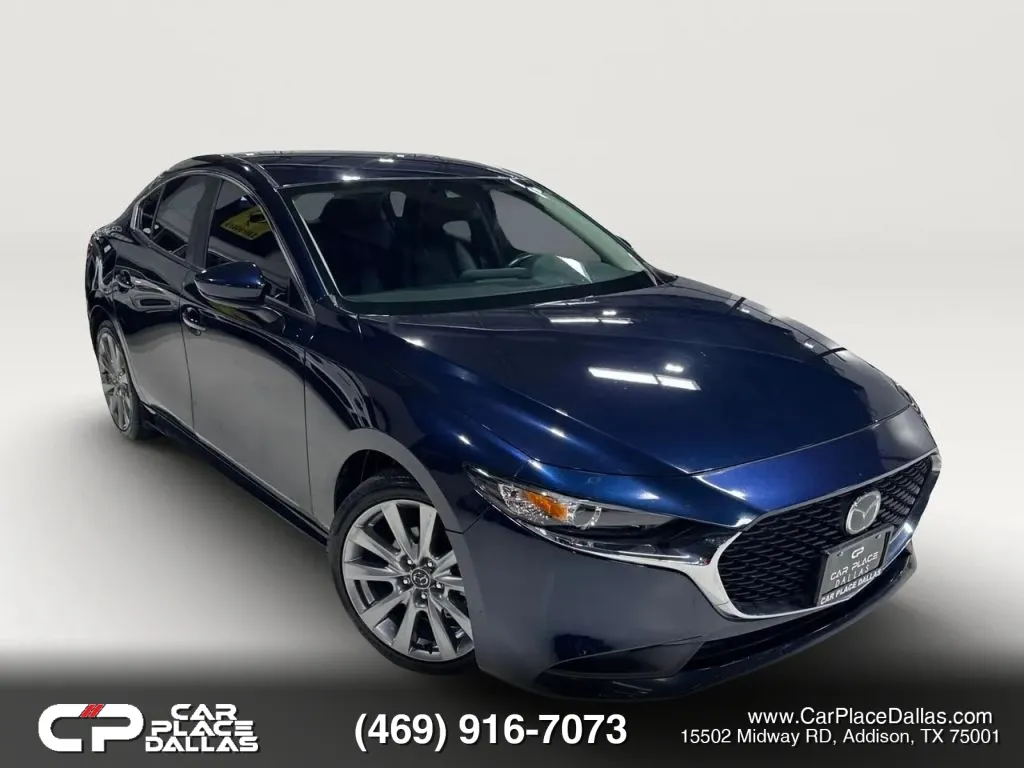 Blue 2022 MAZDA MAZDA3 Select LEATHERETTE,18'S,CAM,BLIND SPOT,LANE ASSIST,ACC,BT,FWD for sale in Addison, TX