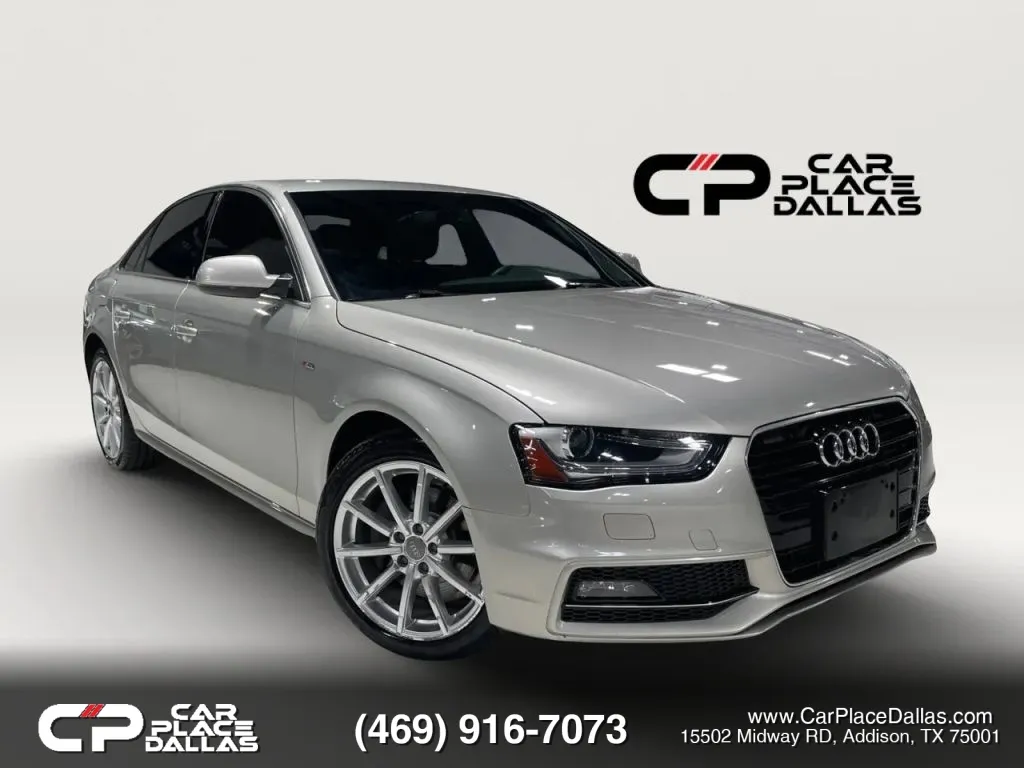 Silver 2014 Audi A4 Premium PREM PLUS,S LINE,COLD PKG,HTD LEATHER,18'S,XENON,ADV KEY,MEMORY,3-ZONE CLIMATE for sale in Addison, TX
