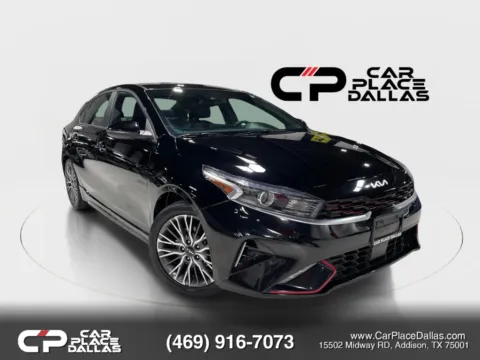Black 2022 Kia Forte GT-Line Sedan 4D for sale in Addison, TX
