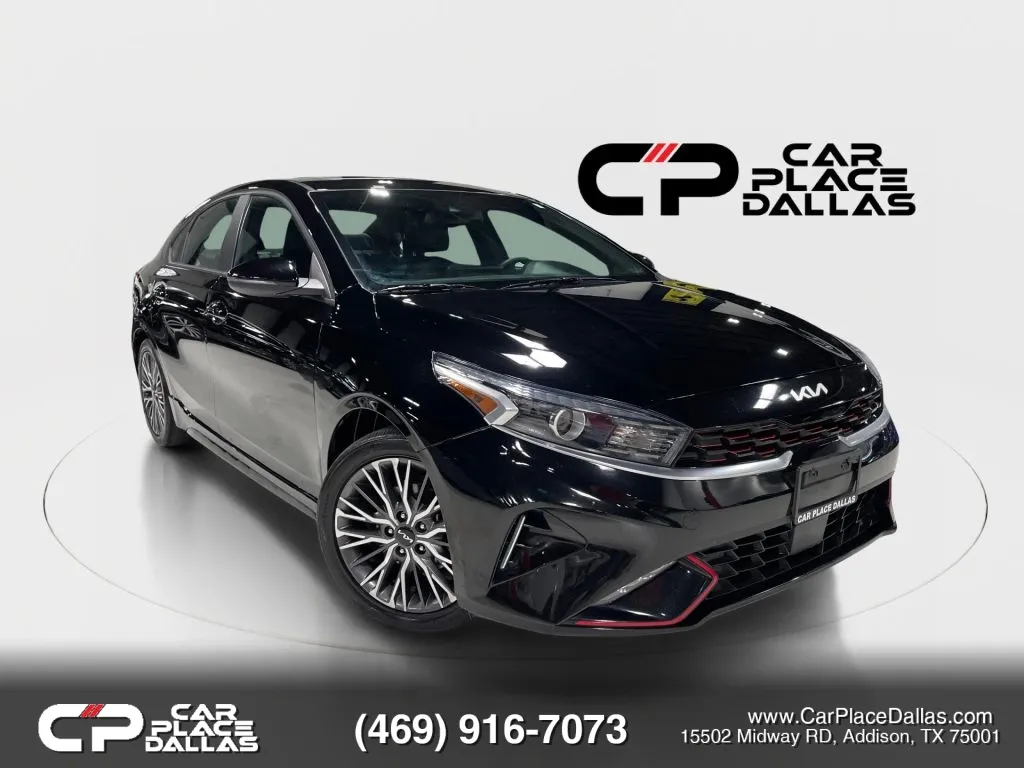 Black 2022 Kia Forte GT-Line Sedan 4D for sale in Addison, TX
