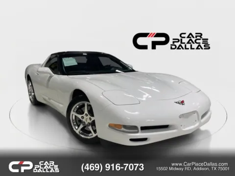 White 2004 Chevrolet Corvette Coupe 5.7L V8,LOW MILES,REM ROOF,RWD,SPORT PKG for sale in Addison, TX