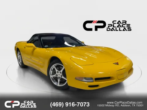 Yellow 2004 Chevrolet Corvette Convertible V8,LOW MILES,POWER TOP,PREMIUM AUDIO,SPORT PKG for sale in Addison, TX
