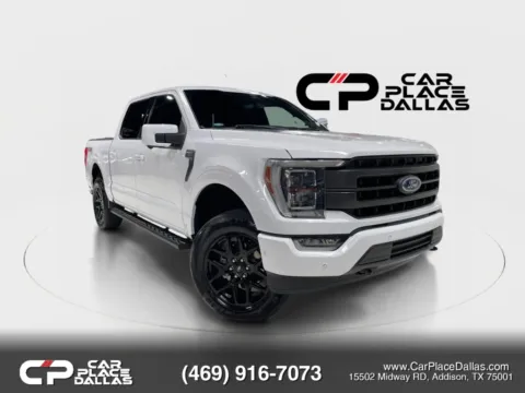 White 2022 Ford F-150 SuperCrew Cab Lariat V8,CAM,BLUETOOTH,CREW CAB,5.5FT BED,PREMIUM TRIM for sale in Addison, TX