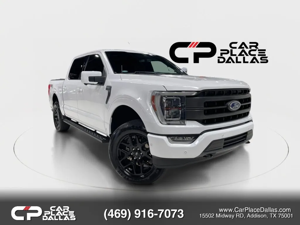 White 2022 Ford F-150 SuperCrew Cab Lariat V8,CAM,BLUETOOTH,CREW CAB,5.5FT BED,PREMIUM TRIM for sale in Addison, TX