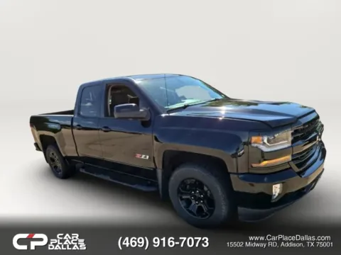 Black 2016 Chevrolet Silverado 1500 Double Cab LT Z71 V8,4X4,CAM,BLUETOOTH,EXT CAB,6.5FT BED,LOW MILES for sale in Addison, TX