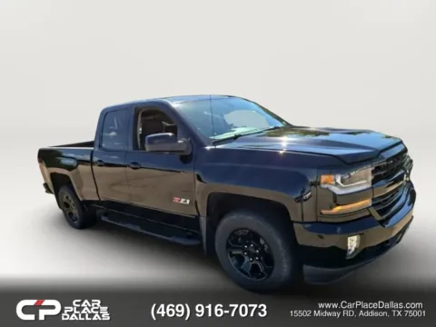 Black 2016 Chevrolet Silverado 1500 Double Cab LT Z71 V8,4X4,CAM,BLUETOOTH,EXT CAB,6.5FT BED,LOW MILES for sale in Addison, TX