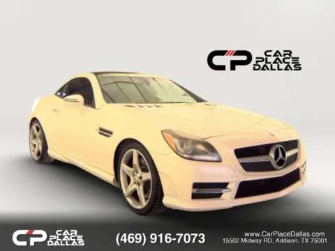 White 2014 Mercedes-Benz SLK-Class SLK 350 LTHR,HTD STS,AIRSCARF,PWR HARDTOP,BLUETOOTH,MEMORY STS,BI-XENON,RWD for sale in Addison, TX