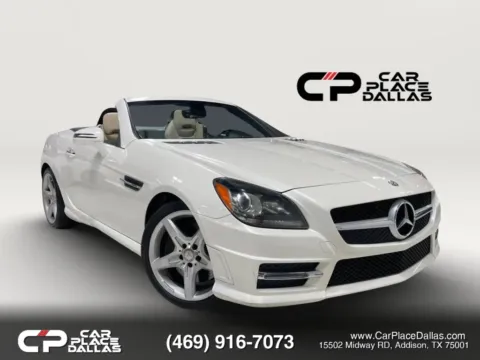 White 2014 Mercedes-Benz SLK-Class SLK 350 LTHR,HTD STS,AIRSCARF,PWR HARDTOP,BLUETOOTH,MEMORY STS,BI-XENON,RWD for sale in Addison, TX