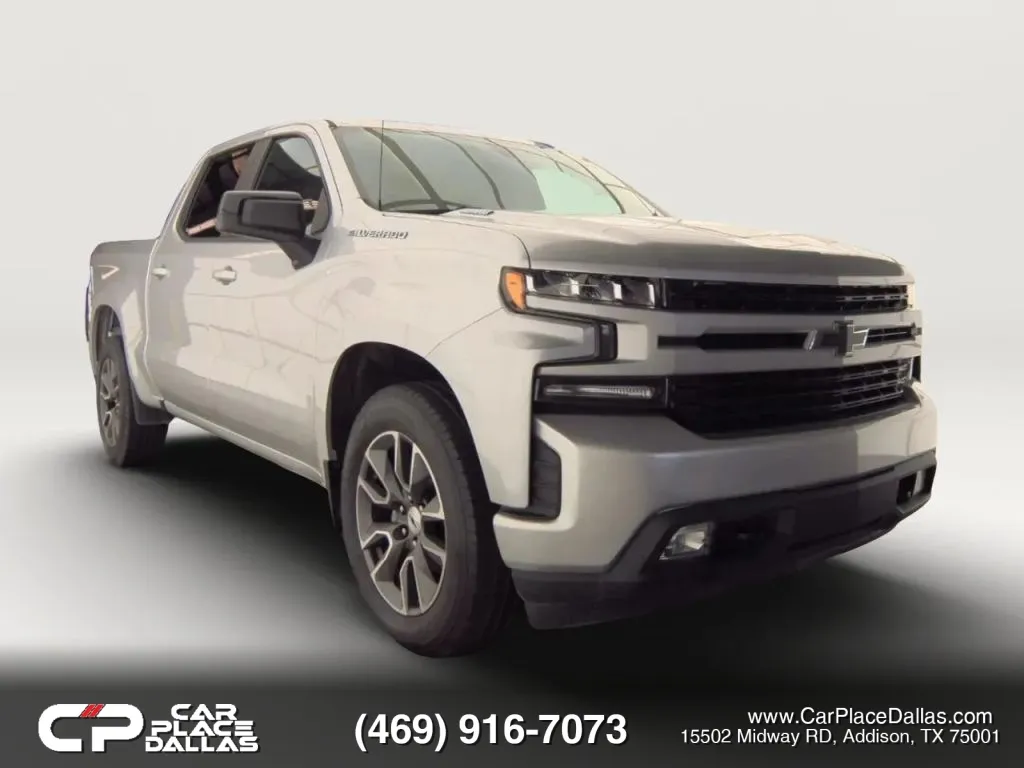 Silver 2021 Chevrolet Silverado 1500 Crew Cab RST Pickup 4D 5 3/4 ft for sale in Addison, TX