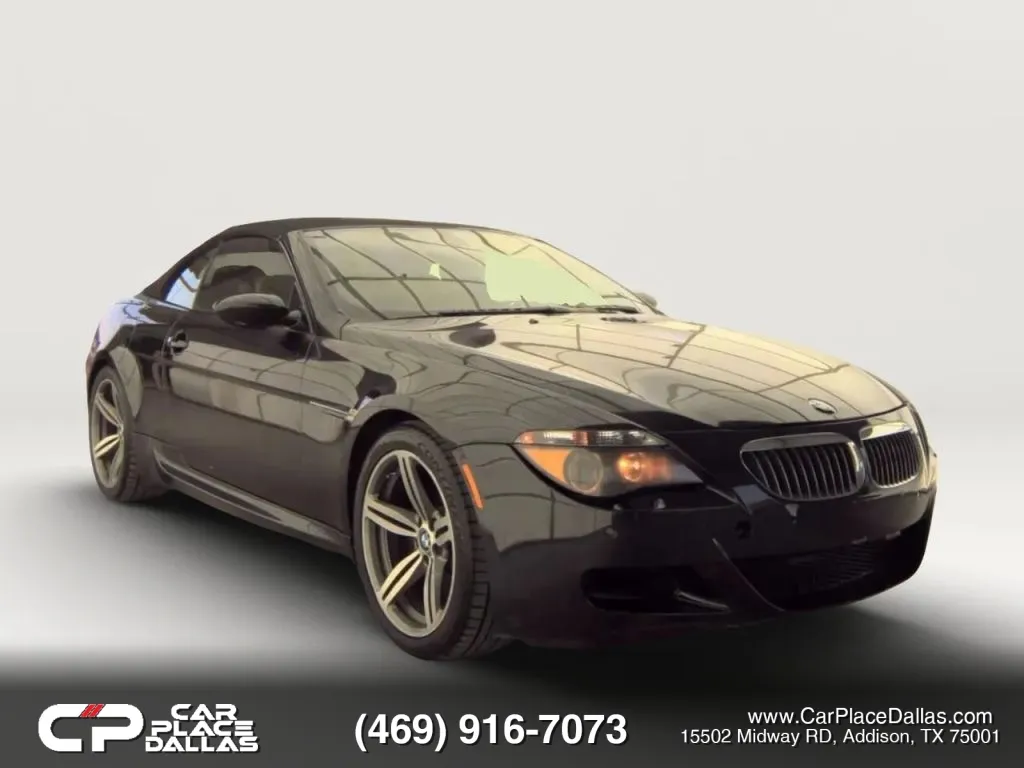 Black 2007 BMW M6 CONV,V10,LEATHER,NAV,PREMIUM AUDIO,LOW MILES,M PERFORMANCE for sale in Addison, TX