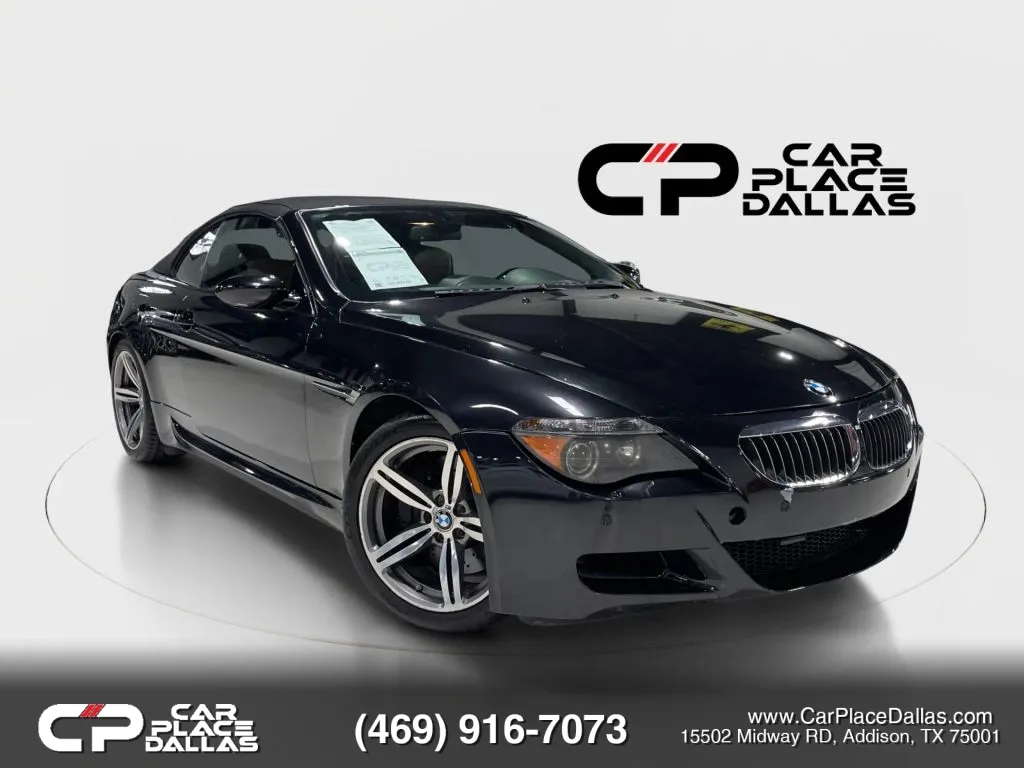Black 2007 BMW M6 CONV,V10,LEATHER,NAV,PREMIUM AUDIO,LOW MILES,M PERFORMANCE for sale in Addison, TX