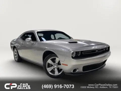 Silver 2016 Dodge Challenger SXT Coupe 2D CAM,BLUETOOTH,UCONNECT,SIRIUSXM,ALLOYS,KEYLESS,CRUISE for sale in Addison, TX