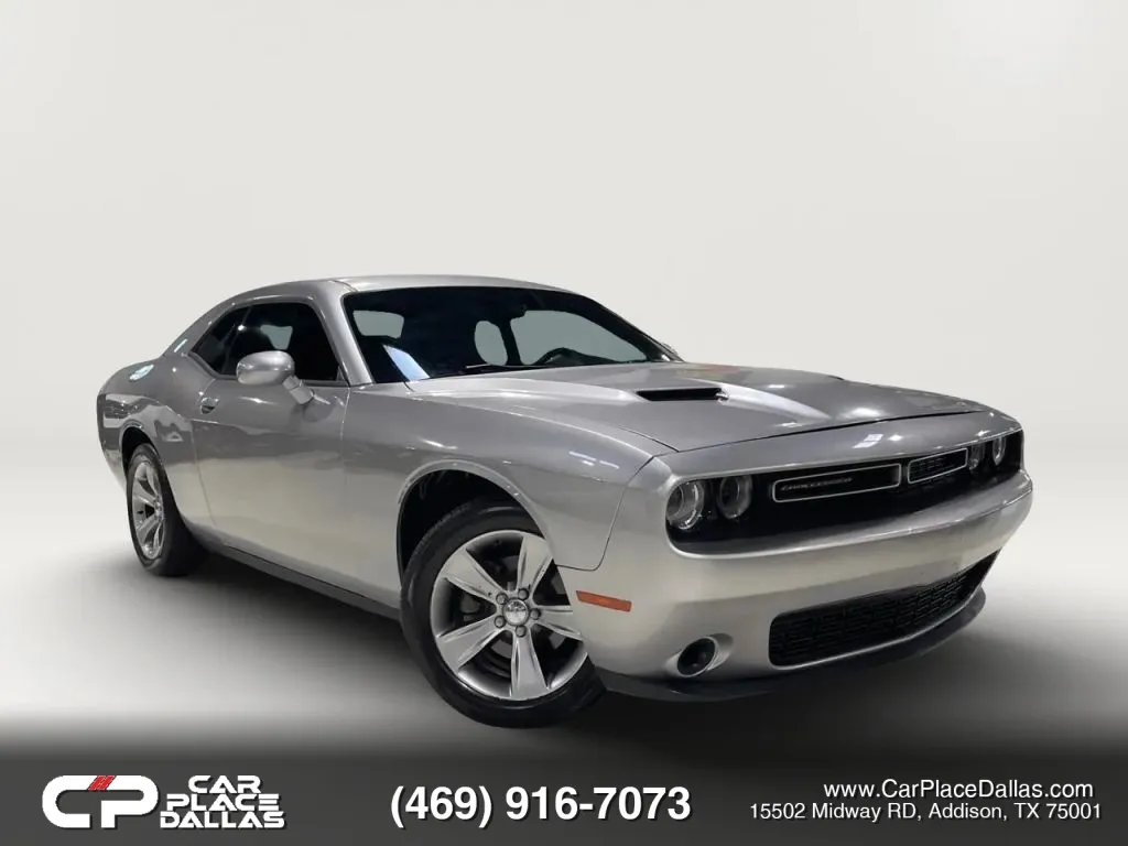 Silver 2016 Dodge Challenger SXT Coupe 2D CAM,BLUETOOTH,UCONNECT,SIRIUSXM,ALLOYS,KEYLESS,CRUISE for sale in Addison, TX