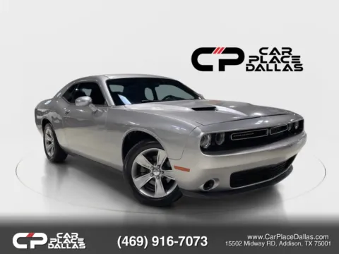 Silver 2016 Dodge Challenger SXT,3.6 V6,8-SPD,SPORT MODE,SPORT SUSP,18 WHLS,UCONNECT,BT for sale in Addison, TX